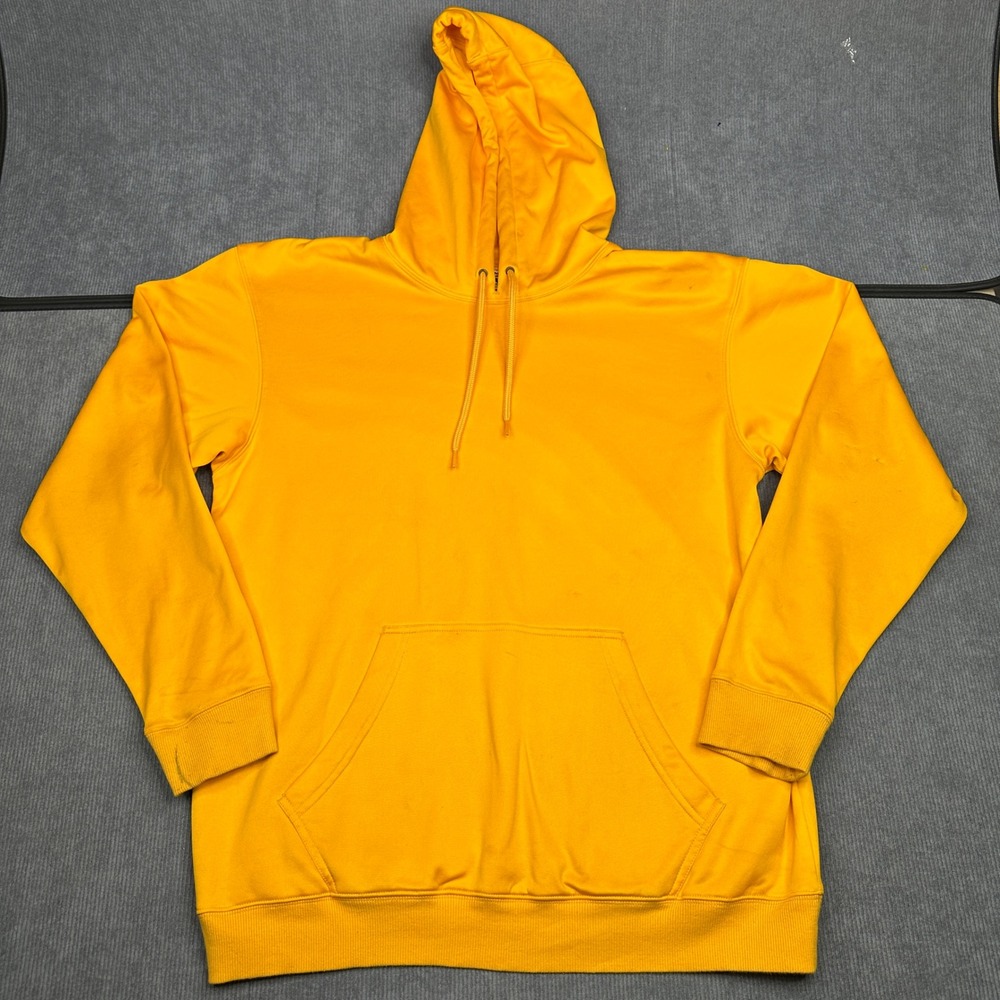 Teamwork Athletic Apparel Mens Gold Yellow Performance Fleece Hoodie Large 8122